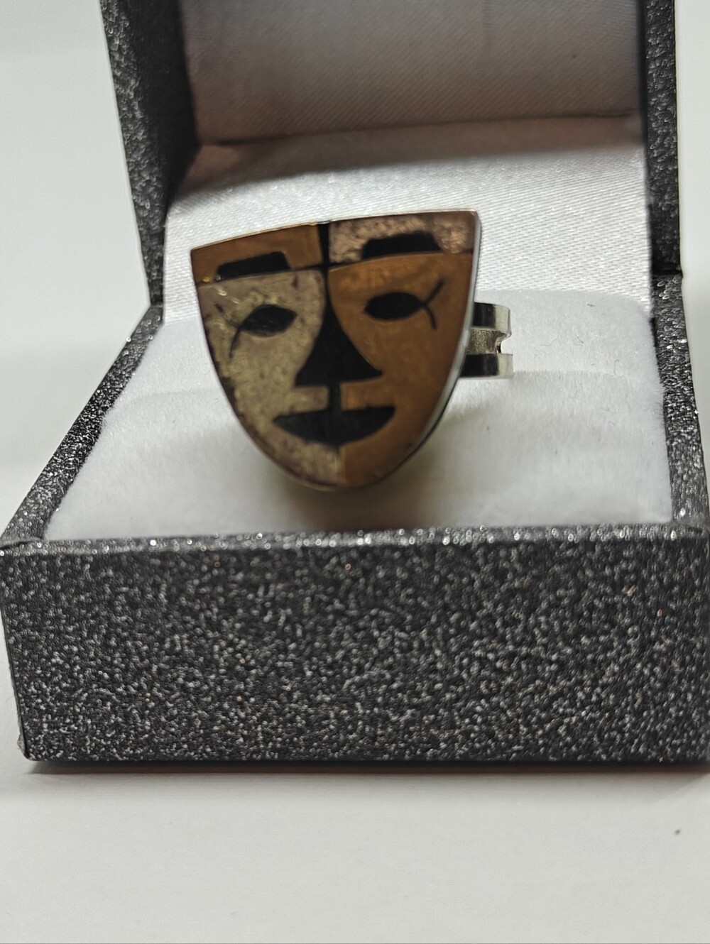 Aztec Warrior mask adjustable ring - Picture 3 of 12